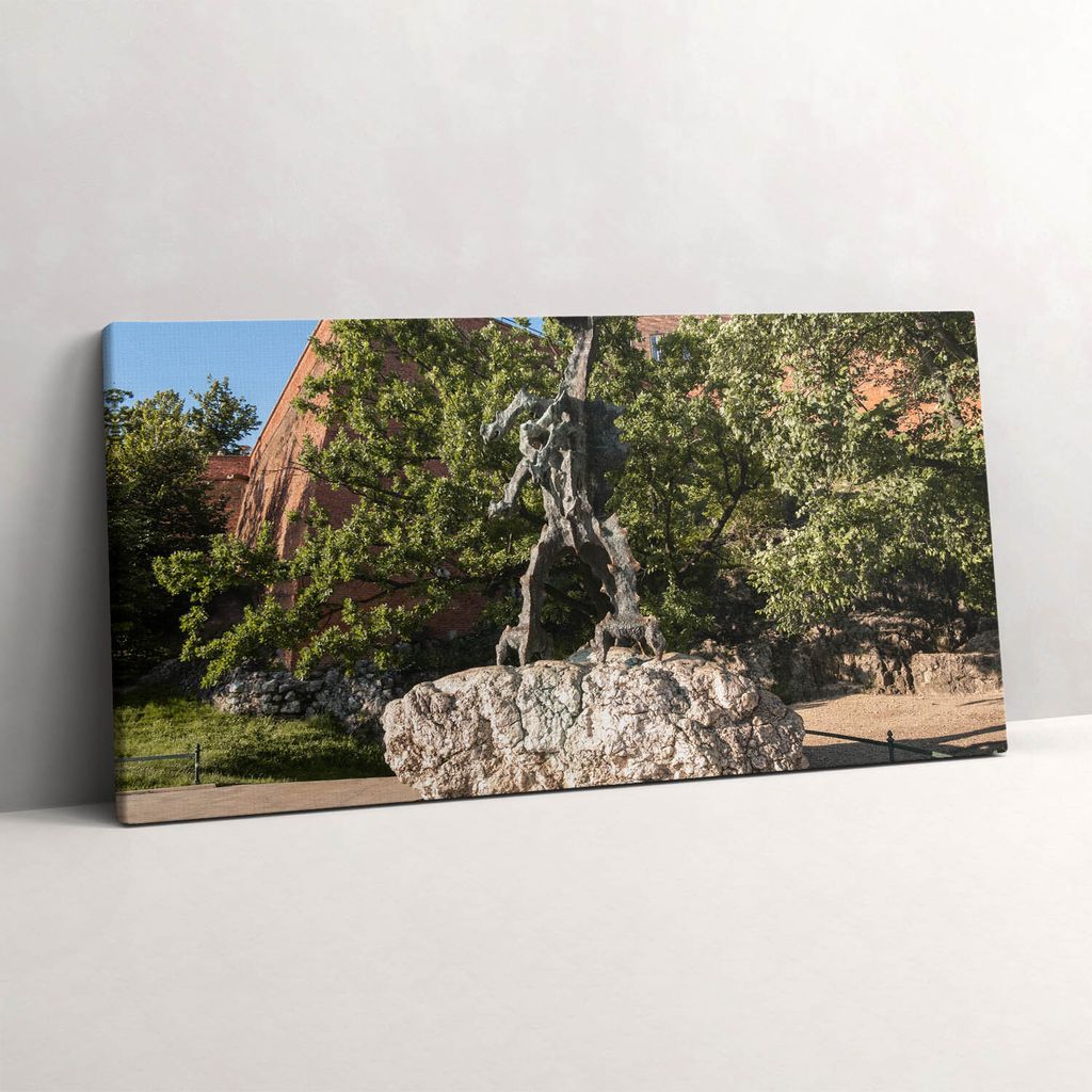 Wawel-Drache Krakau-Denkmal – Leinwandbild Wandbild – 100x50 cm – Leinwandbilder – Wandbilder – Schlafzimmer – Flur