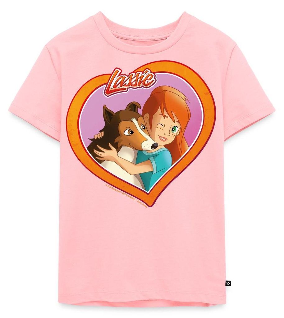 Spreadshirt Lassie Ein Herz Und Eine Seele Kinder Premium T-Shirt, 122/128 (6 Jahre), Rosa