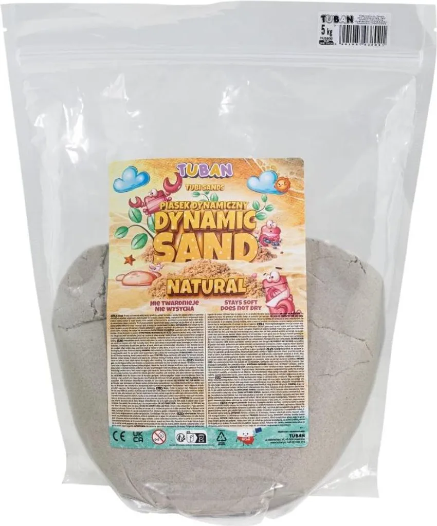 Sable dynamique naturel 5 kg TUBAN haute densité pour sculptures