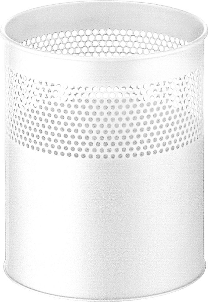 Halbperforierter Papierkorb 15 Liter - Weiß Produktbild 
