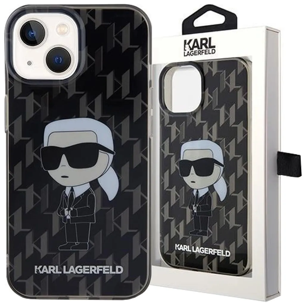 Karl Lagerfeld Ikonik Monogram iPhone 15 Case - Eleganza in Nero - 4