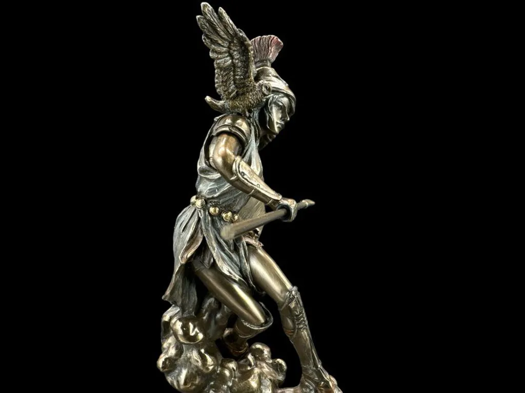 Sculpture décorative Athéna déesse grecque de la sagesse bronze 24cm