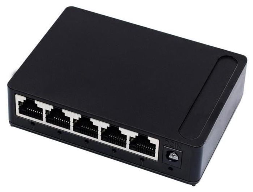 Netzwerk-Switch und Hub – 5-Port-Gigabit-Ethernet-Switch, RJ45-Hub mit Kunststoffgehäuse, 10-100-1013M