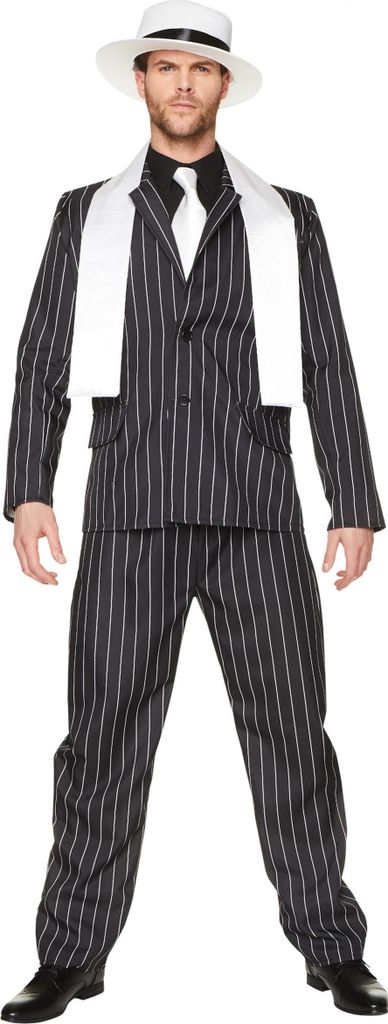 Costume da gangster per uomo costume da gangster in bianco Immagine del prodotto 