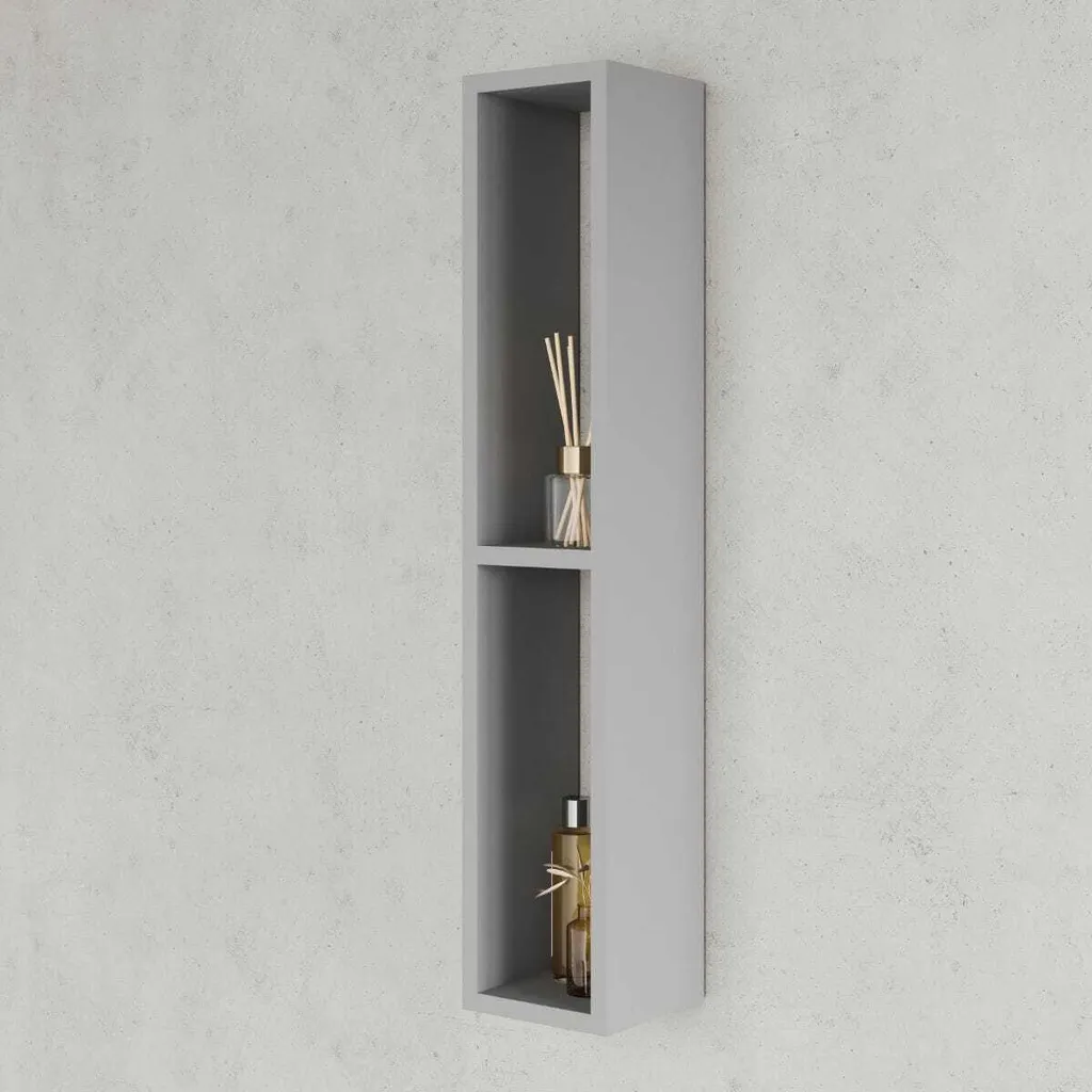 Pensile Sospeso Bagno h80 cm Grigio | Design Moderno a Giorno