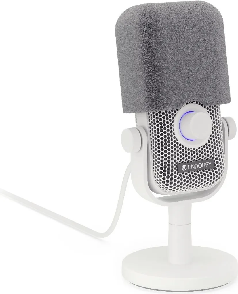 Micro pour Télétravail et Visioconférence Endorphs Solum Voice S Onyx White - 2