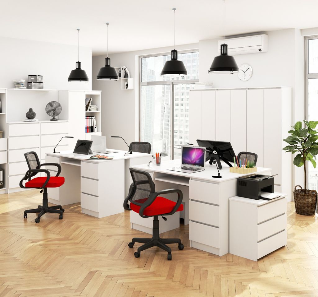 PC-Schreibtisch AKORD A11 in der Farbe Weiß mit 6 Produktbild 8