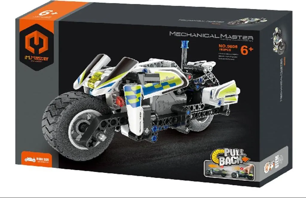 Moto de police iM.MASTER Kit réversible jouet de construction 2-en-1