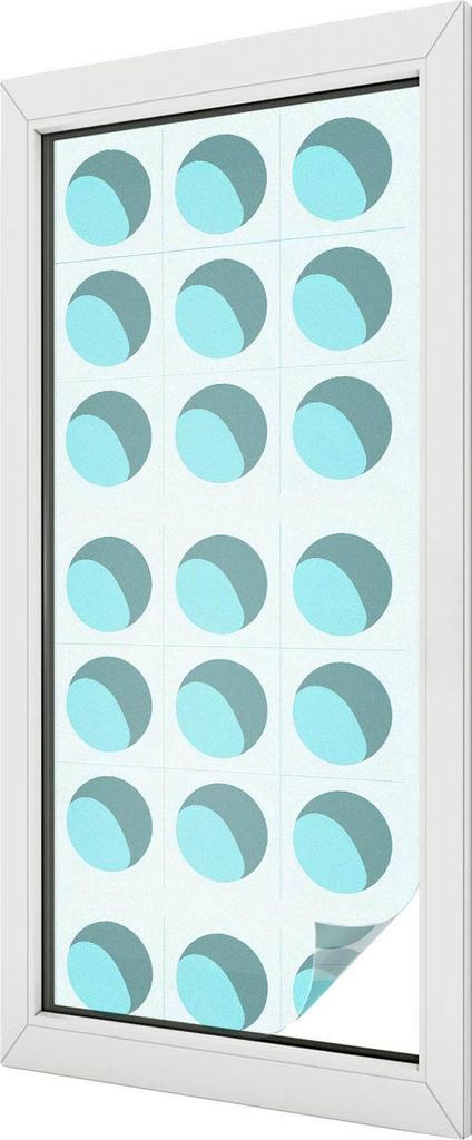 Buntglas Fensterfolie – 116x50 cm – Stained-Glass Design – blickdichte dekorative Sichtschutzfolie – selbstklebend, UV-Schutz – Moderne R...