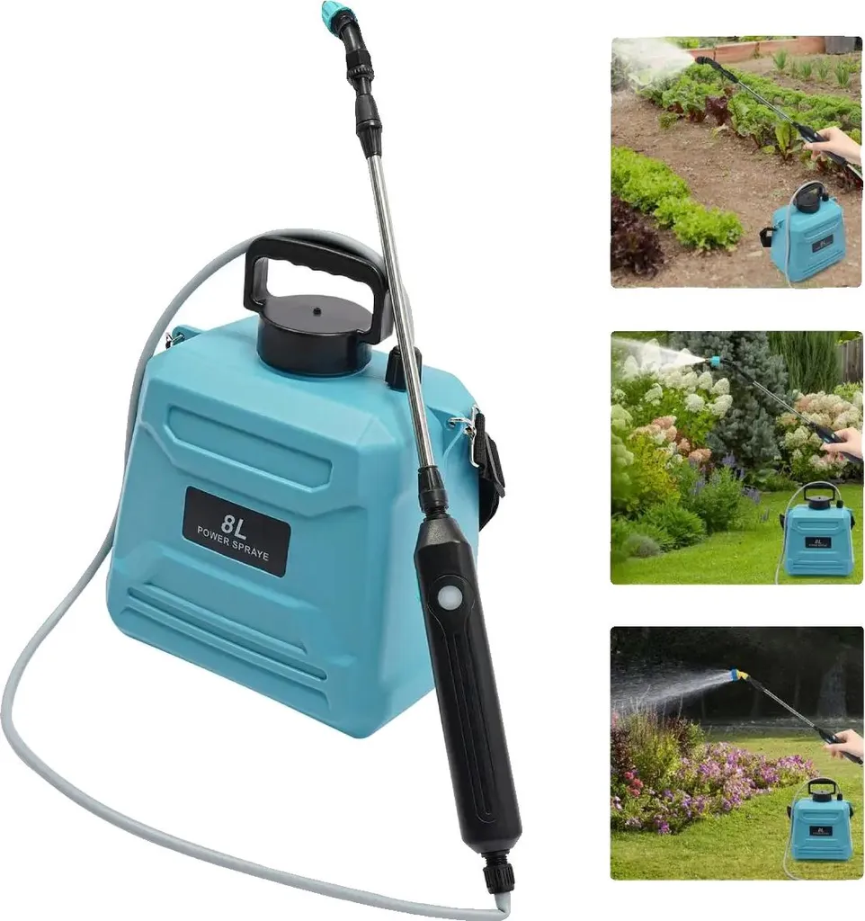 Pulvérisateur haute performance bleu avec lance télescopique réglable 2m