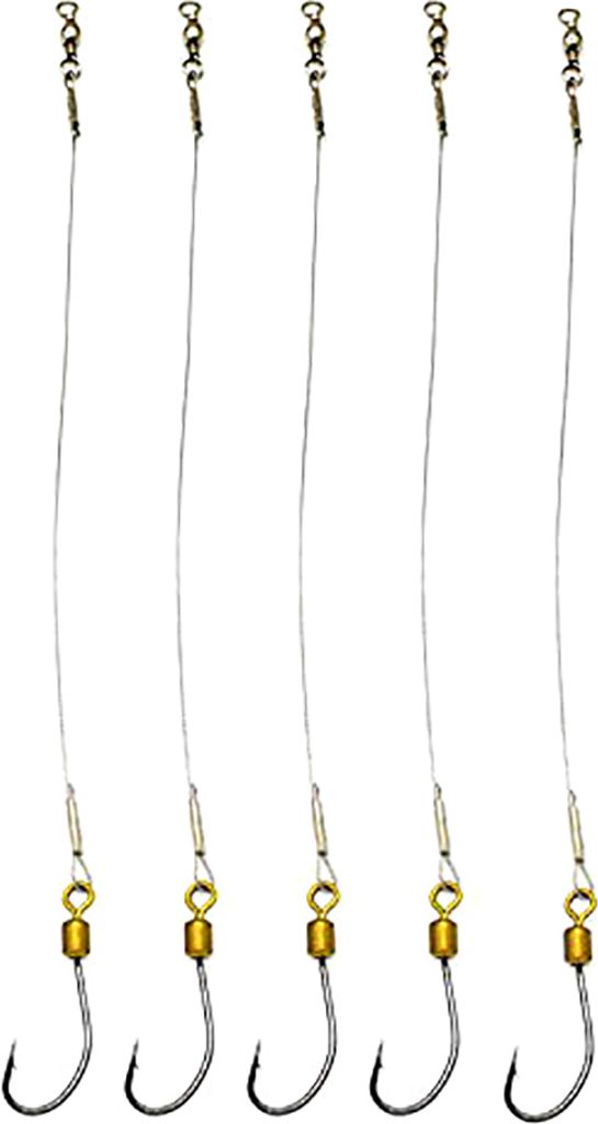 5 Stück Anti-Biss-Edelstahl-Drahtvorfach Angel-Rigs Haken Line Tackle-Tool-12*