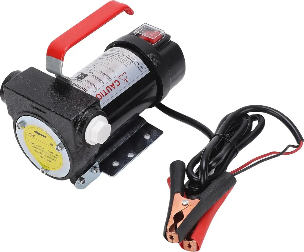 Pompa Elettrica Di Trasferimento Carburante 12V 260W - Autoadescante Per Diesel E Olio - Portatile Per Trattore E Batteria Auto