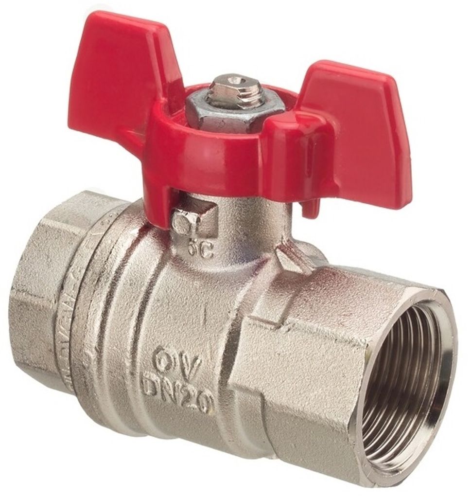 Oventrop Kugelhahn Optibal mit Flügelgriff, PN 16 DN 32, 1 1/4" IG