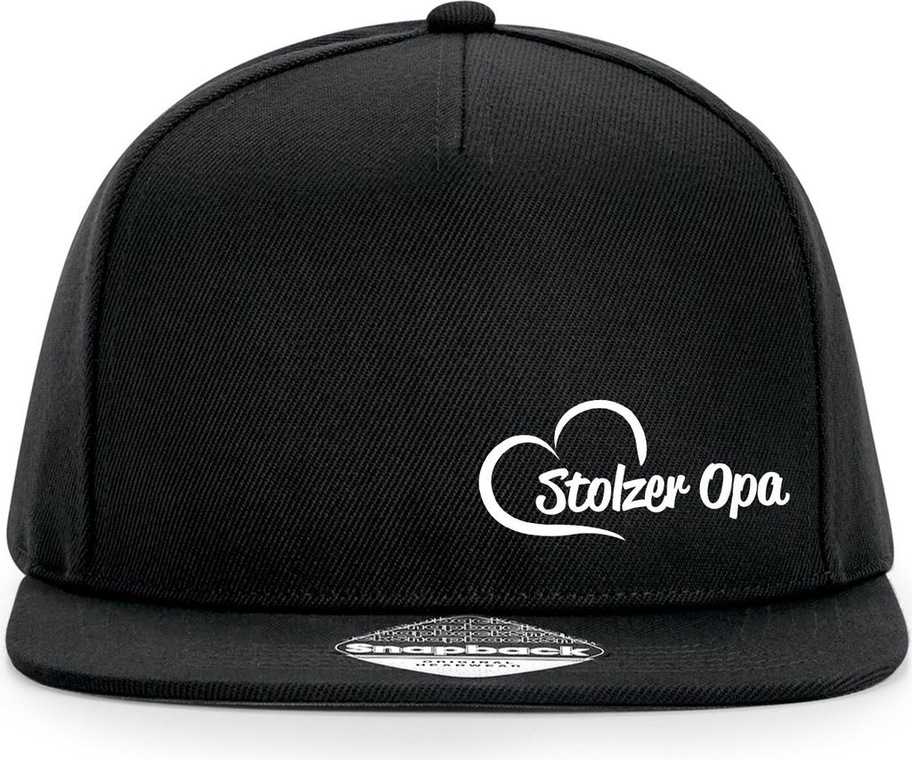 Huuraa Cappy Mütze Stolzer Opa Herz Black Polyester Snapback Kappe Geschenkidee