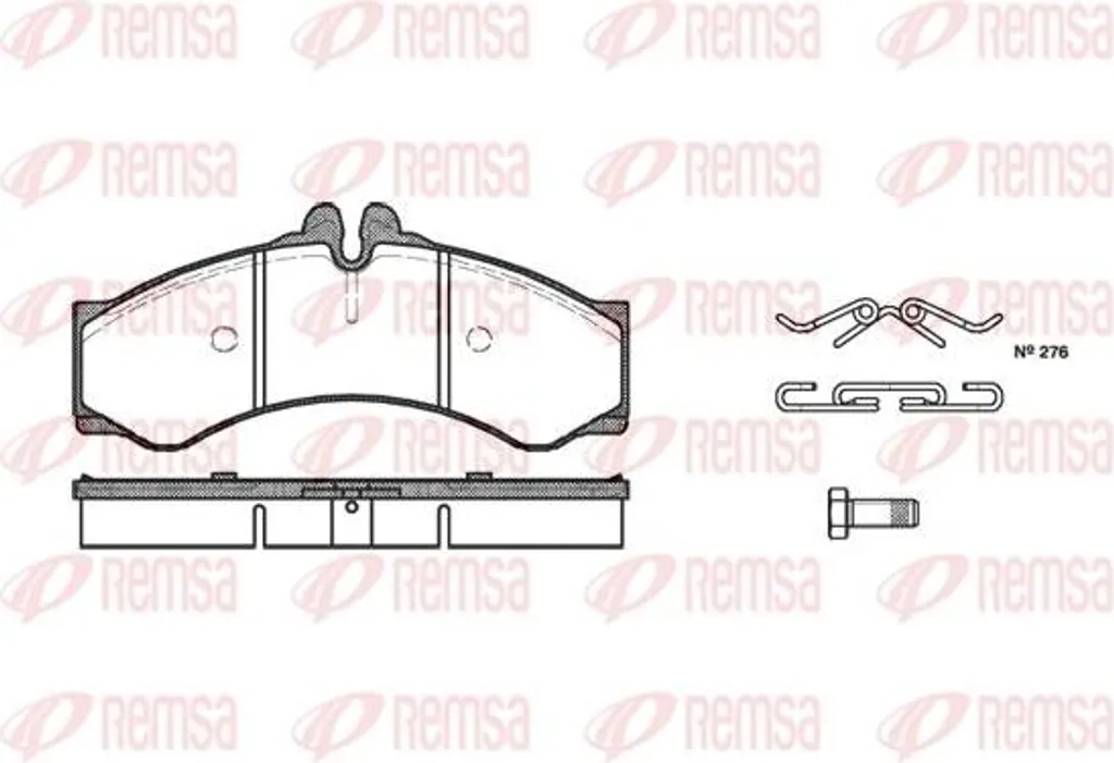 Kit freinage pour Mercedes Sprinter et Vario, plaquettes REMSA 0614.00