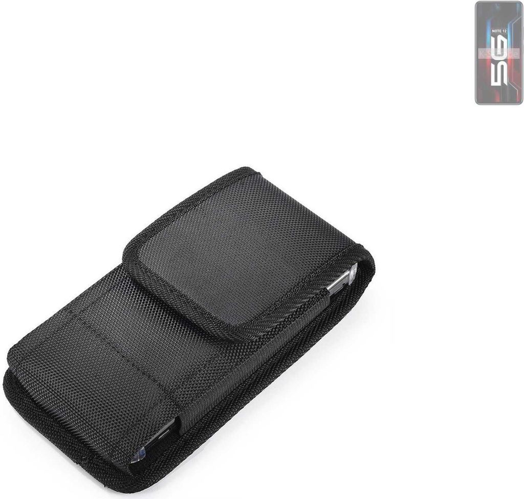 Holster Gürteltasche kompatibel mit Infinix Note 12 5G Holster Gürtel Tasche wasserabweisend Handy Hülle Schutz Hülle Outdoor schwarz K-S-Trade