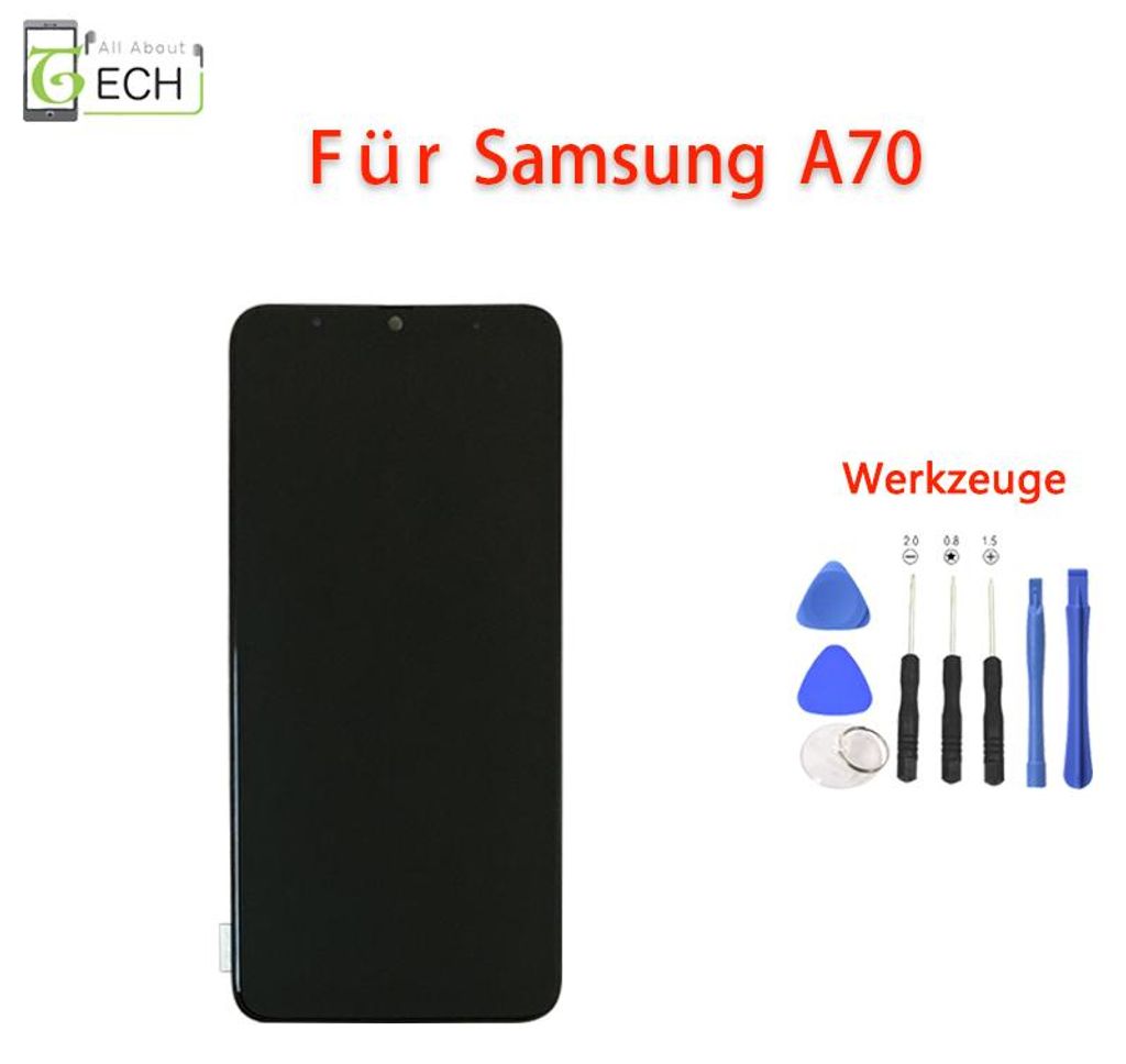 Für Samsung A70 2019 A705 LCD (OLED) Display mit Rahmen Produktbild 