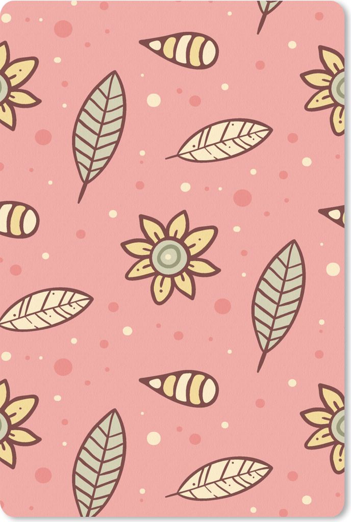 MuchoWow Mauspad Mousepad Muster - Blumen - Blätter - Mädchen - Kinder - Kinder 40x60 cm - Mousepads - Maus Mat - Pad - Mausunterlage - Schreib...