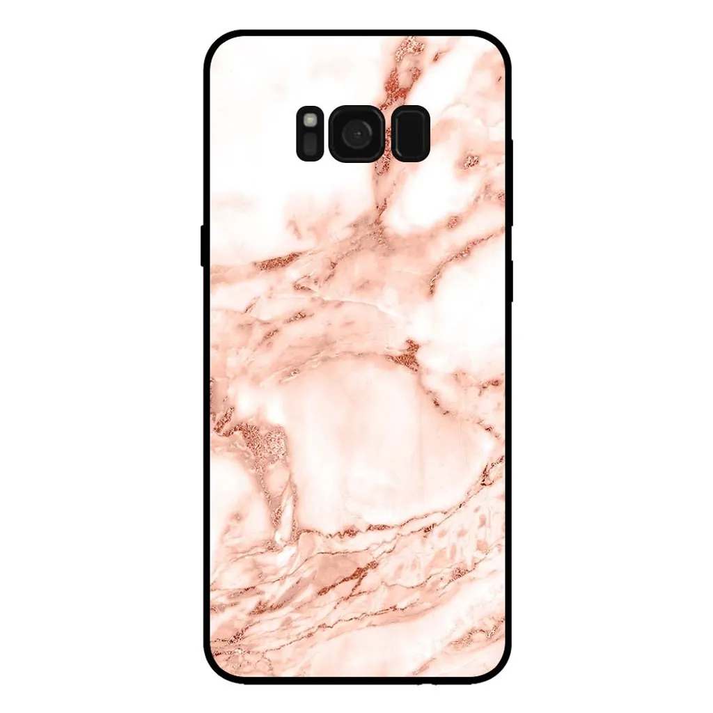 Cover Marmo Bianco e Oro Rosa per Galaxy S8 - Look Elegante Smartphonica