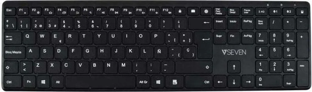 Clavier sans fil Bluetooth V7 KW550 Noir avec Disposition Qwerty Espagne
