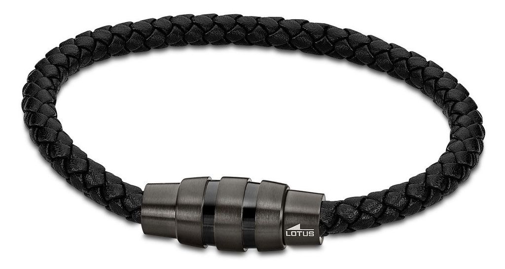Lotus Style Leder Armband Herren schwarz LS2040-2/1 Kordel geflochten