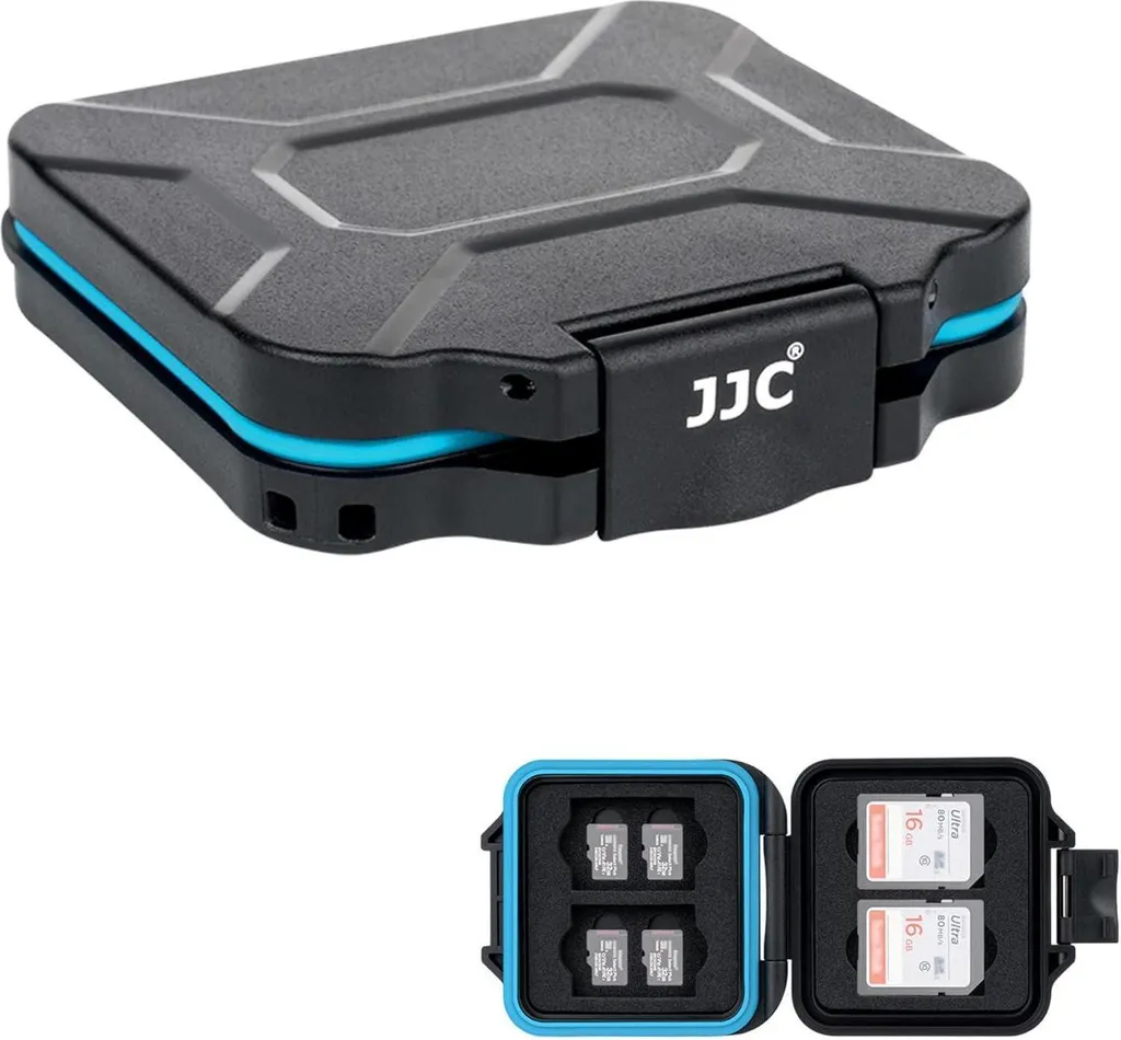 Organizer Memorie JJC 12 Slots: Case SD e Micro SD Resistente all'Acqua