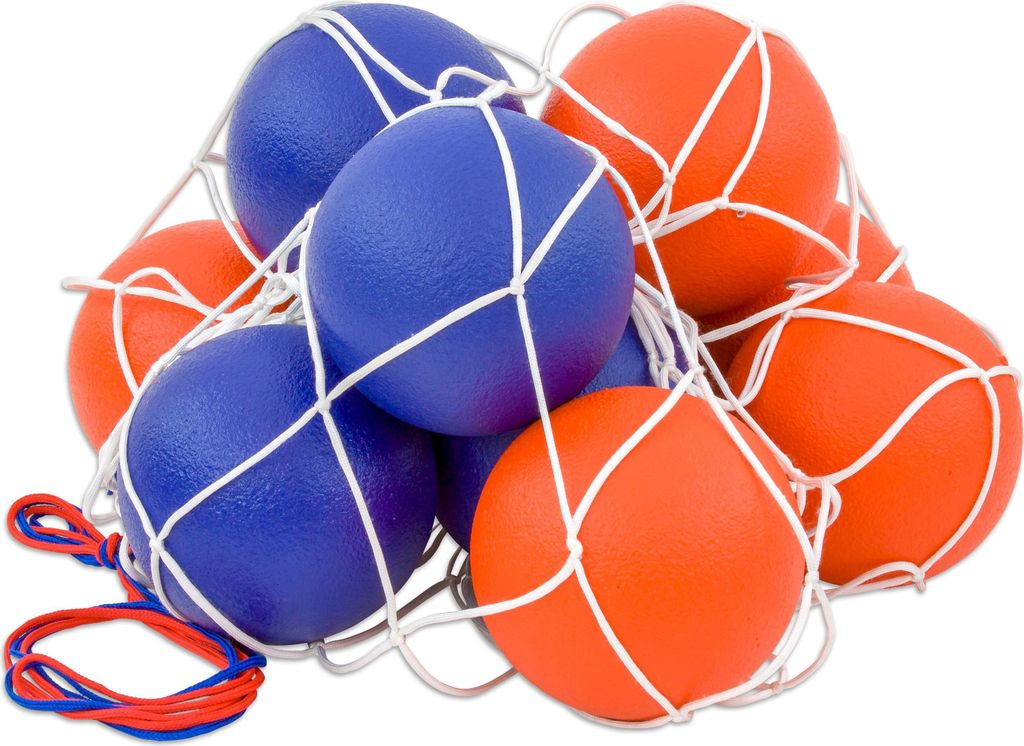 Betzold, Softballset, 10 Schaumstoffbälle, 16 cm, im Ballnetz, Kinderball