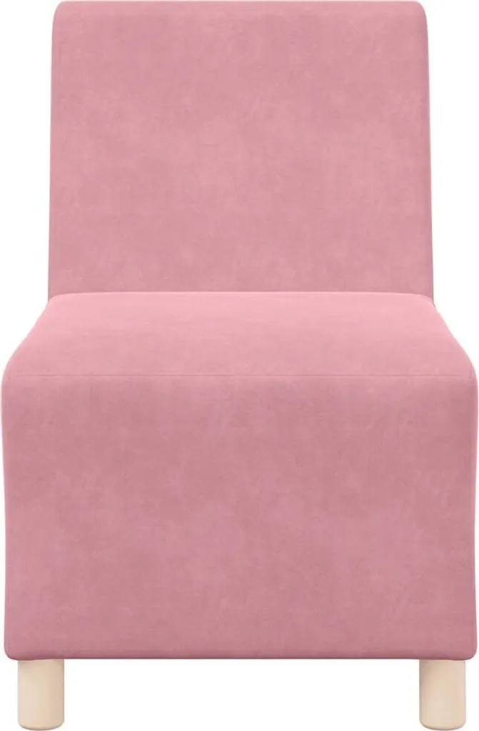 Modulo Divano Velluto Rosa 55 cm | Arredo Modulare Senza Braccioli - 4