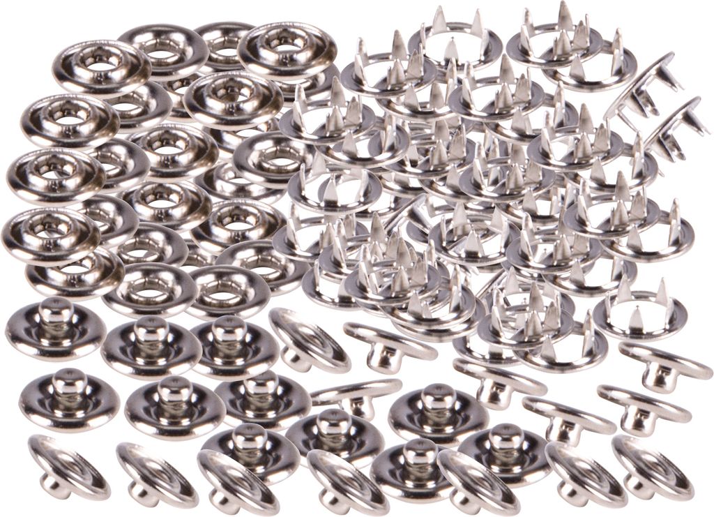 25 x Druckknöpfe Installations-Set Ersatzdruckknopf für Druckknopfzange 100-tlg,