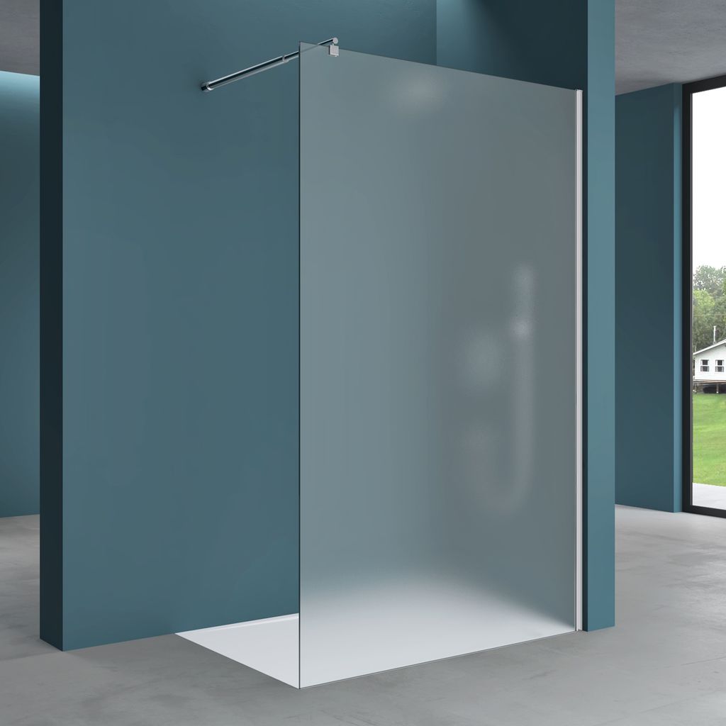 Mai & Mai 120x200cm Walk-In Dusche Duschwand für Dusche Duschabtrennung ESG-Sicherheitsglas 8mm NANO Glas BRAM1 Bremen1VS