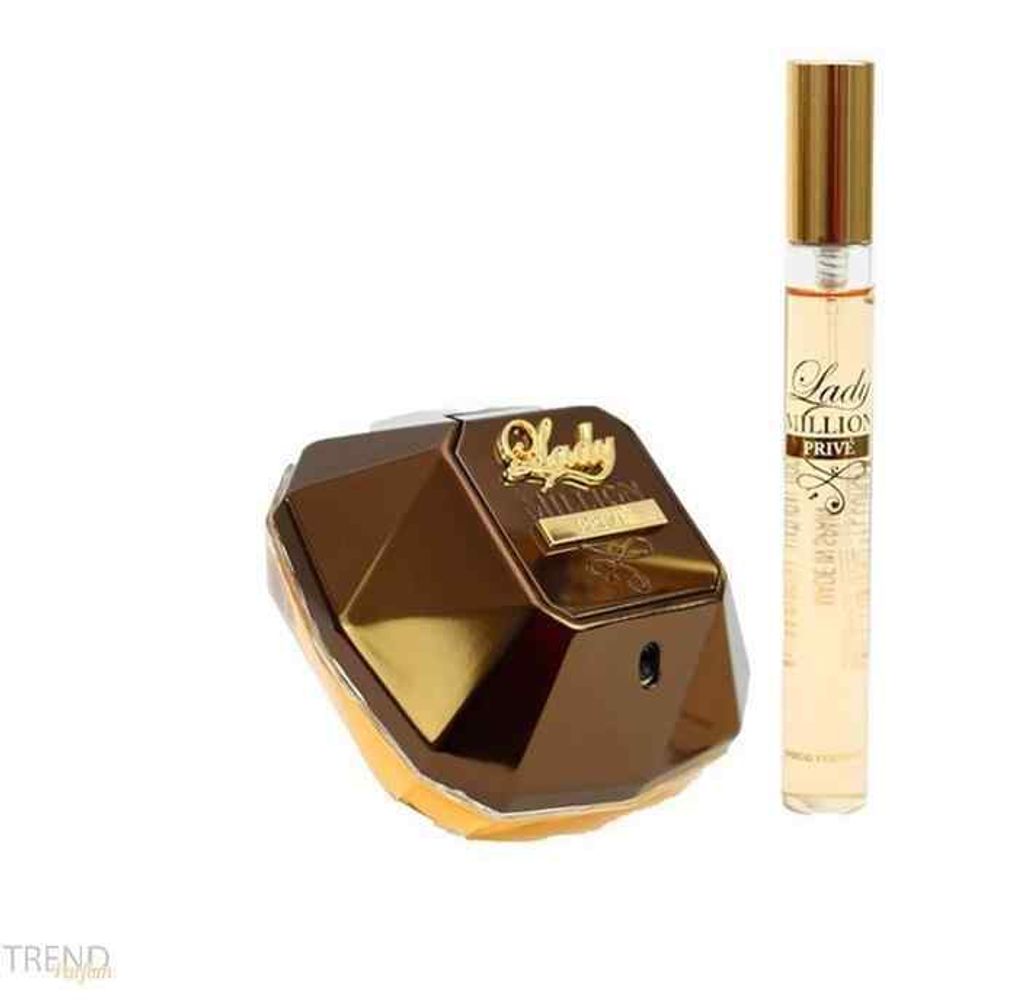 Paco Rabbane Lady Million Privé Geschenkset Eau de Parfum 50 ml + 10 ml Travelspray