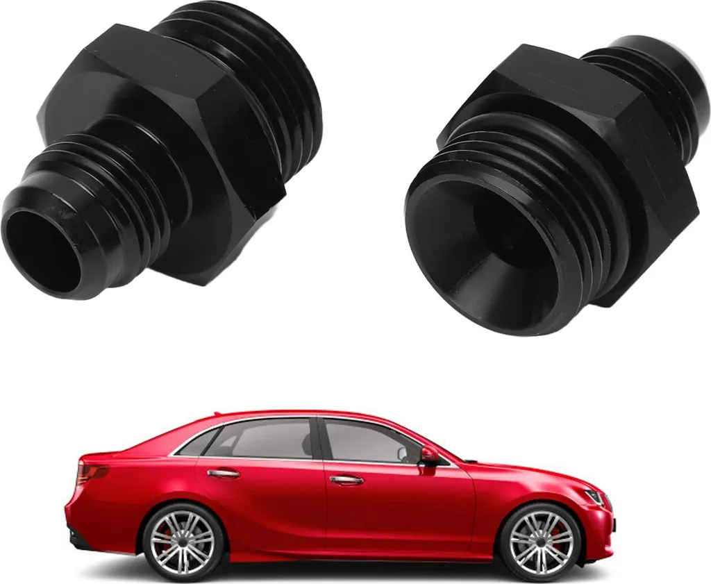 Coppia Adattatori AN6 a ORB8 Maschio Alluminio 6061-T6 con O-Ring NBR - 4