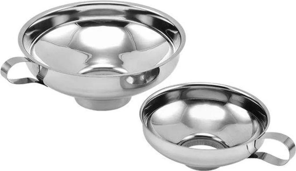 Entonnoirs de cuisine robustes en inox pour bocaux et bouteilles de verre