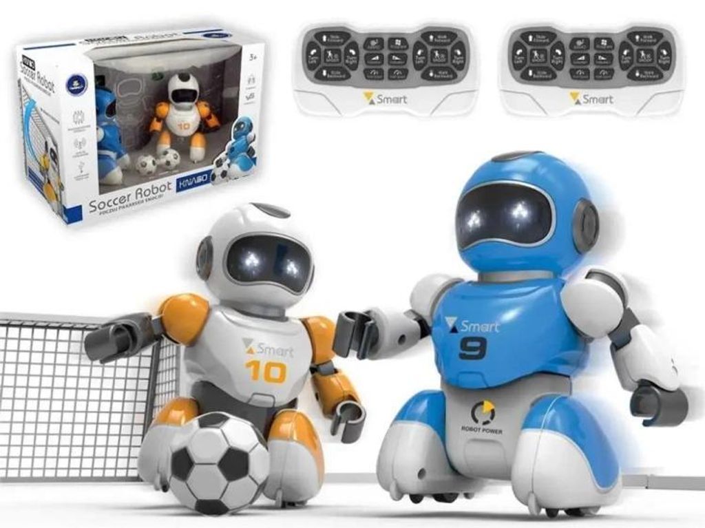 Zwei Fußballroboter Set mit LED und Fernsteuerung Produktbild 