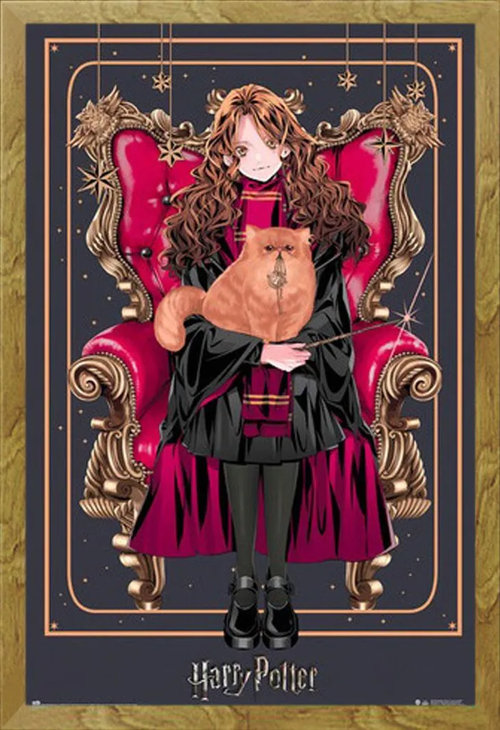 Quadro Harry Potter Hermione Granger Cornice Rovere Shinsuke 61x91.5cm