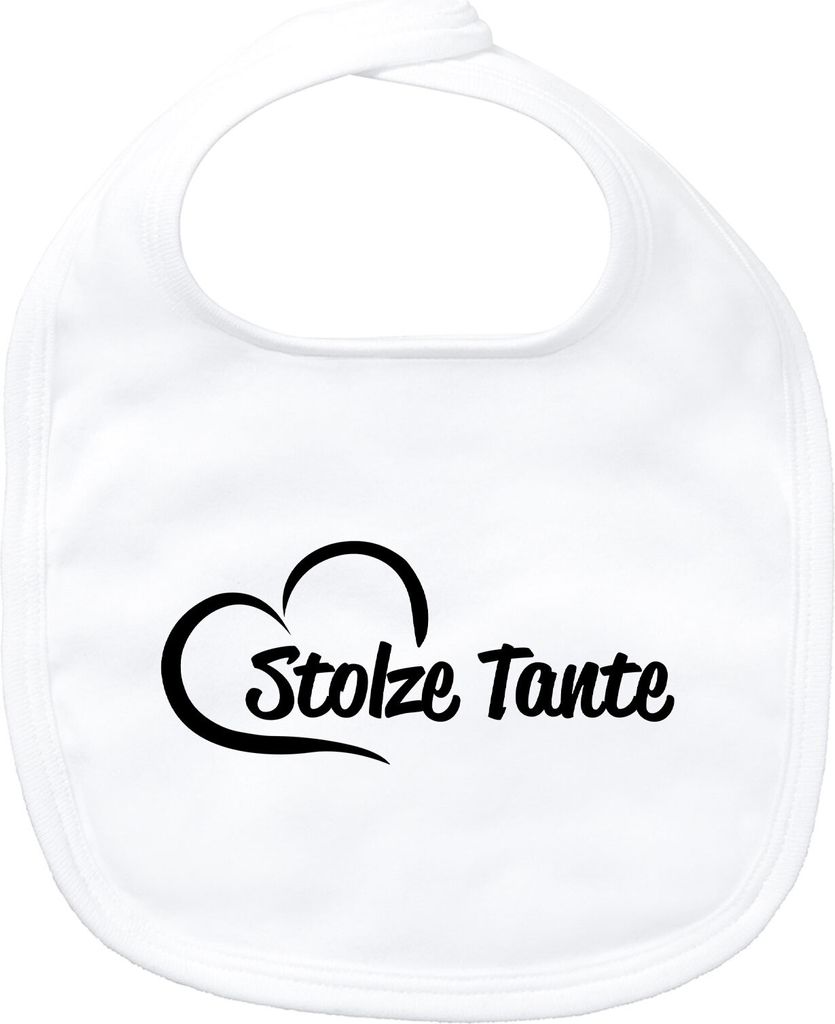 Huuraa Baby Lätzchen Stolze Tante Herz White Klettverschluss Baumwolle Latz Geschenkidee