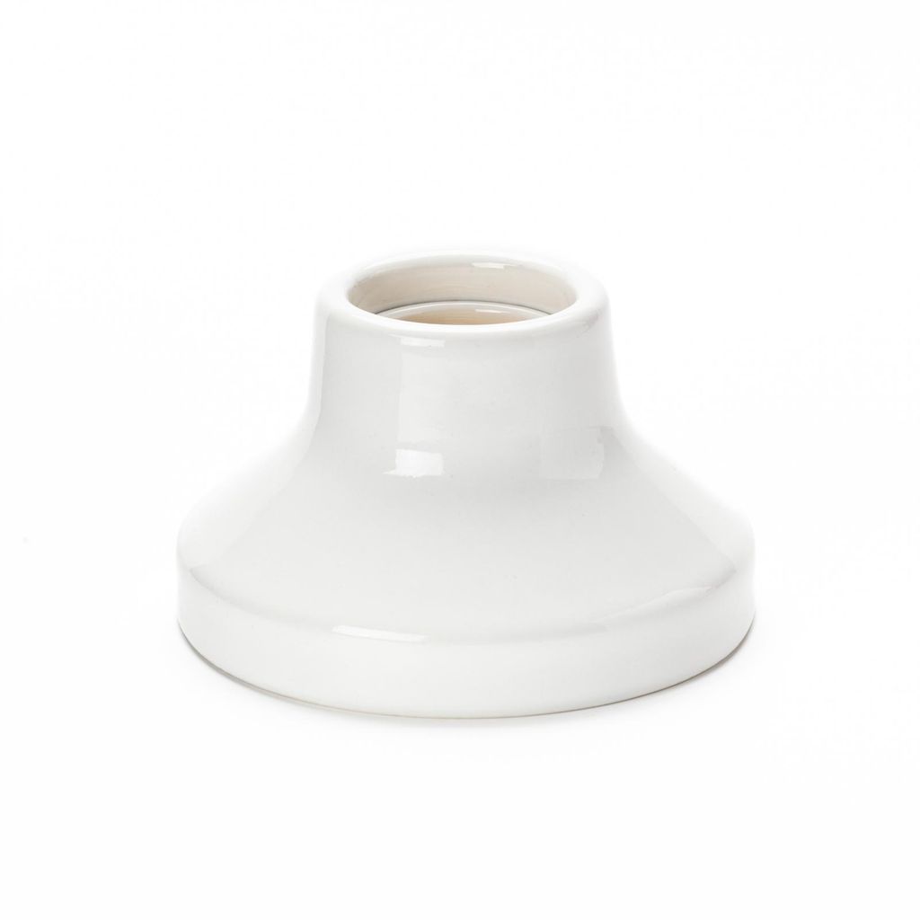 Plafonnier Douille de lampe Céramique, porcelaine, blanc Image du produit 
