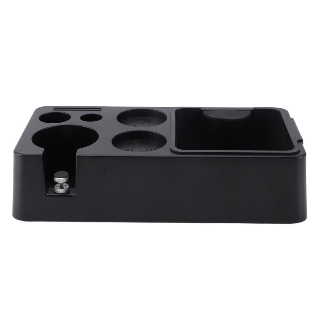 Kaffee Knock Box – Große Kapazität, Stoßdämpfend, Portafilter Halter, Tamper Station für Zuhause, Schwarz