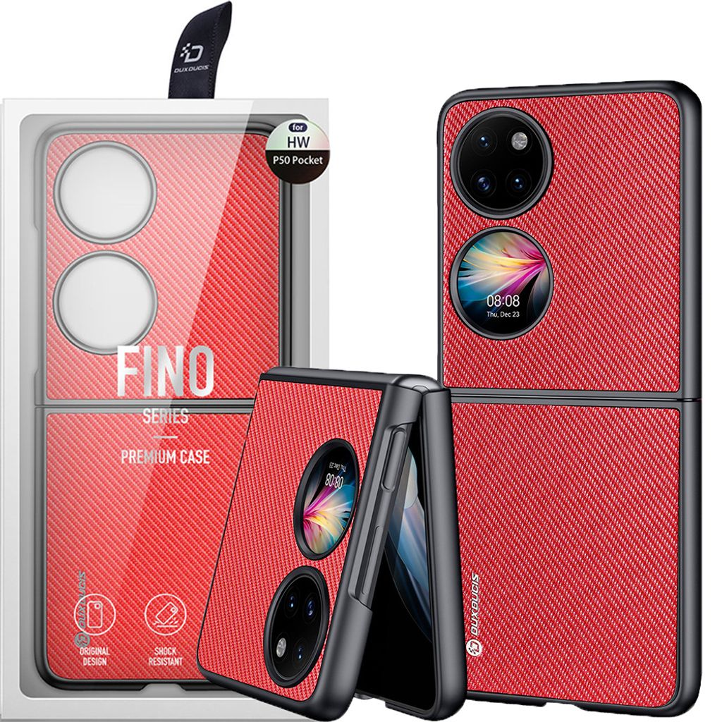 Dux Ducis Fino Nylonummanteltes Etui Huawei P50 Pocket Rot