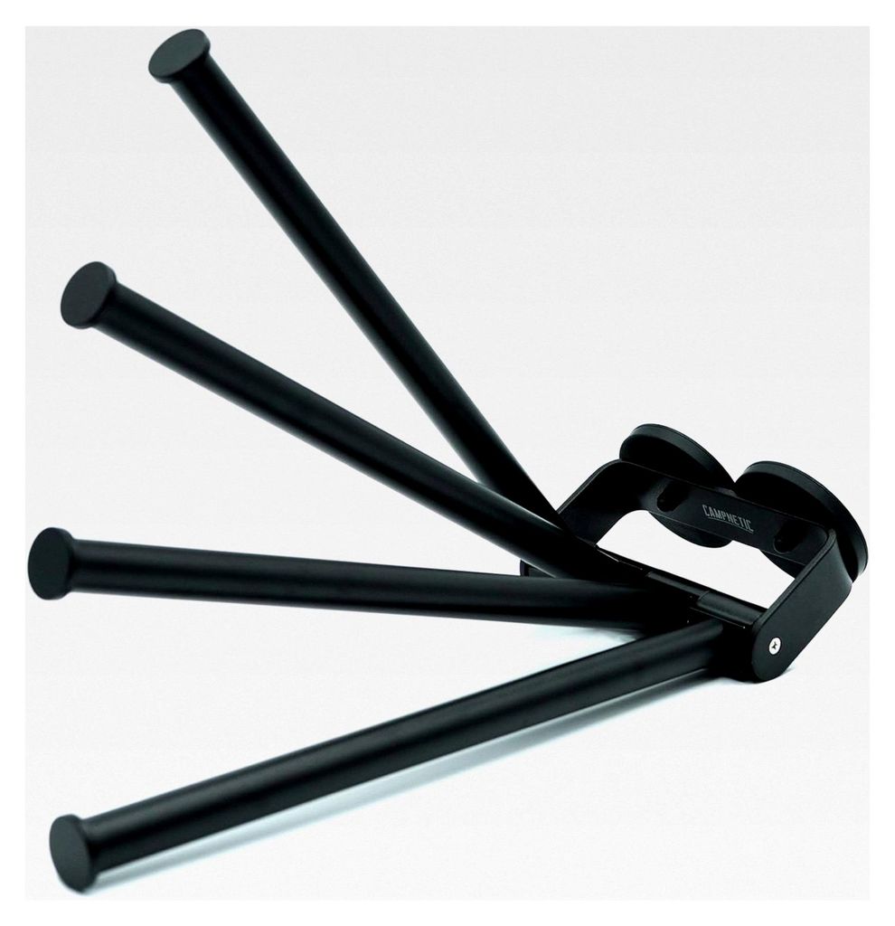 Magnetischer Wäschehalter für Camping und Vanlife – 4-armig, flexibel und ohne Bohren – gummierte Magnete für sicheren Halt – Handtuchhalt...