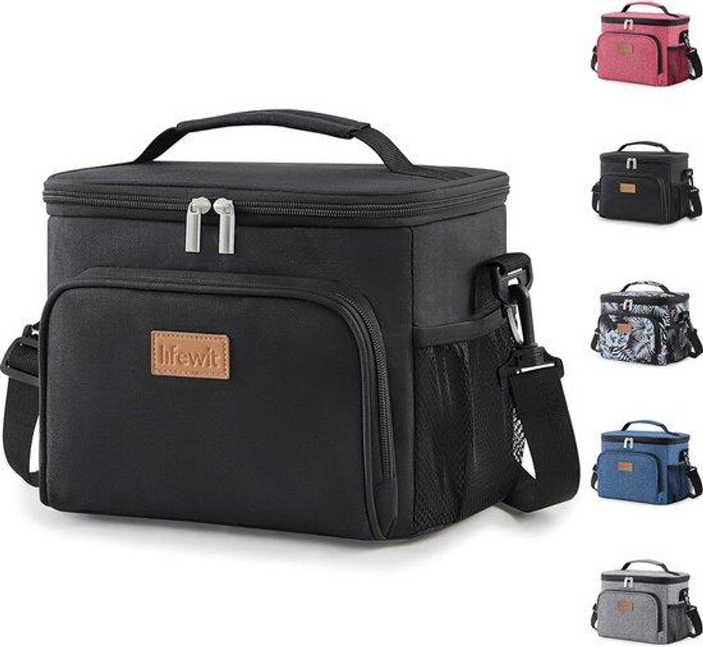 Isolierte Lunchbox 9L Schwarz für Erwachsene