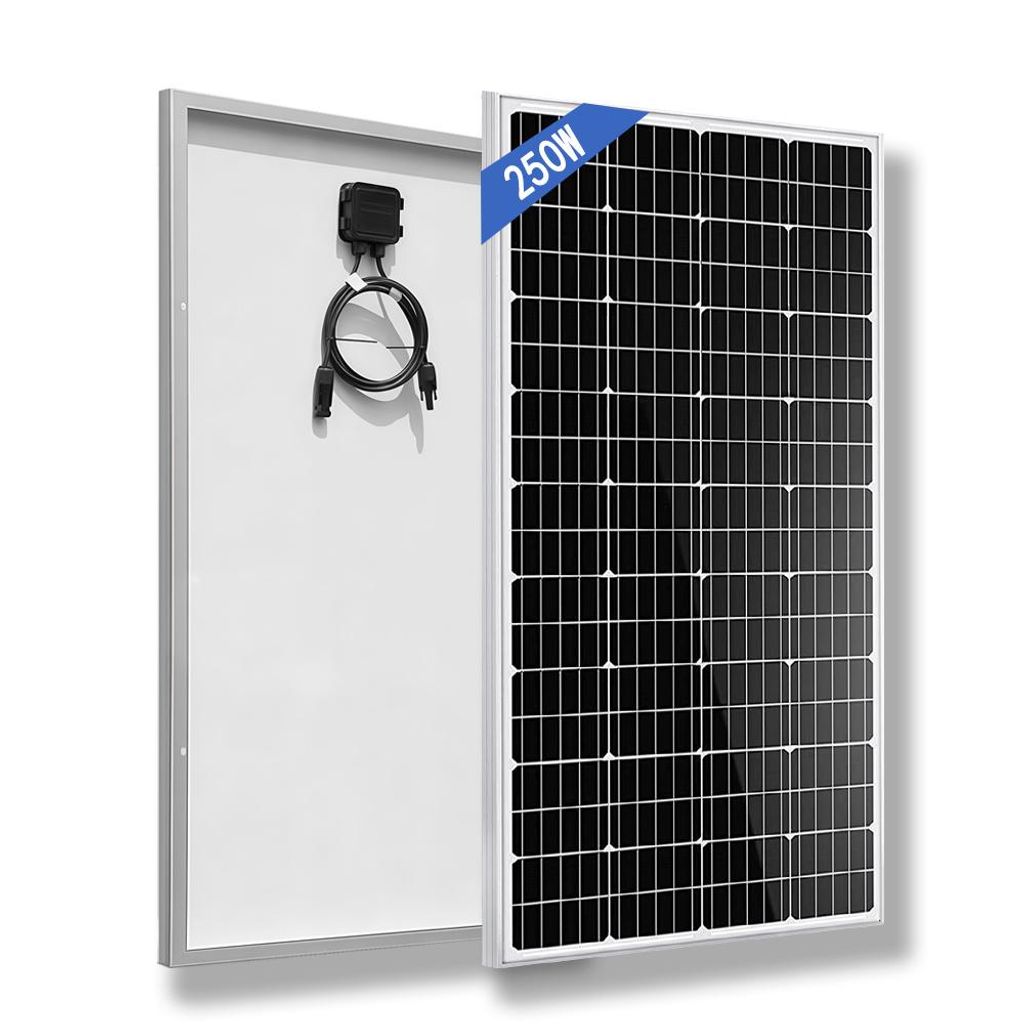 250W Watt 12V Solarmodul Solarpanel Monokristallin für Wohnmobil Inselanlage Garten Camping