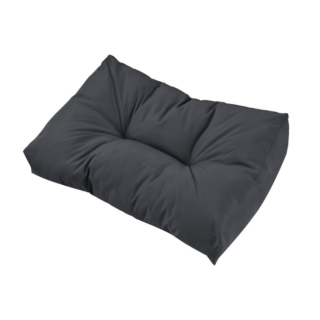en.casa ® "Euro Paletten Sofa" 4x Sitz-/ 6x Rückenkissen grau Kissen Auflage 