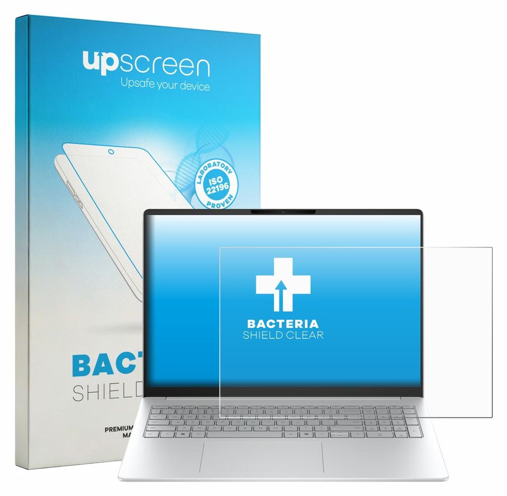 upscreen Schutzfolie für HP OmniBook 3 16 16-bw0750ng Displayschutz Displayschutzfolie Folie Klar antibakteriell