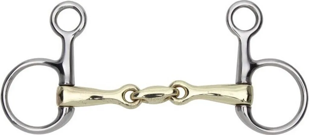 Mors de Filet Double Brisure en Laiton pour Grand Cheval Taille 6 in
