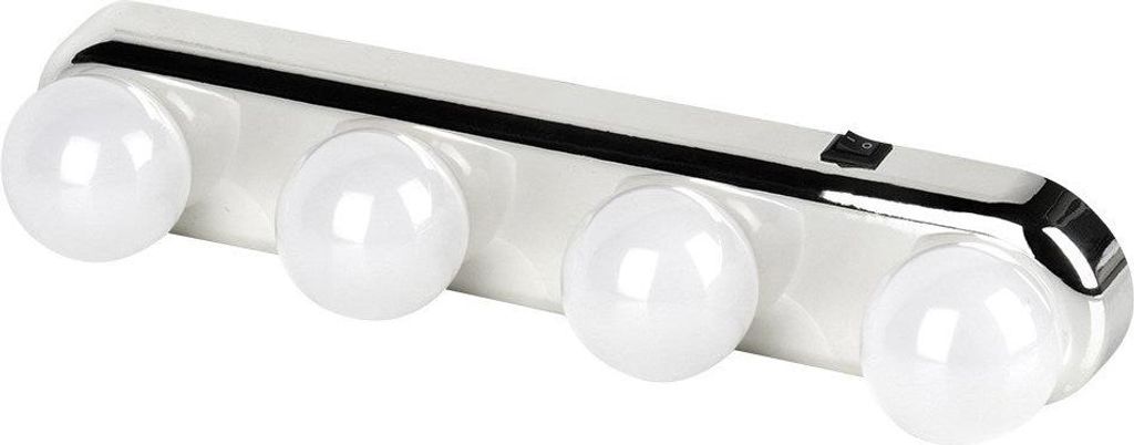 Verlichte spiegel met 4 LED's en zuignappen, 30,5 cm Productafbeelding 