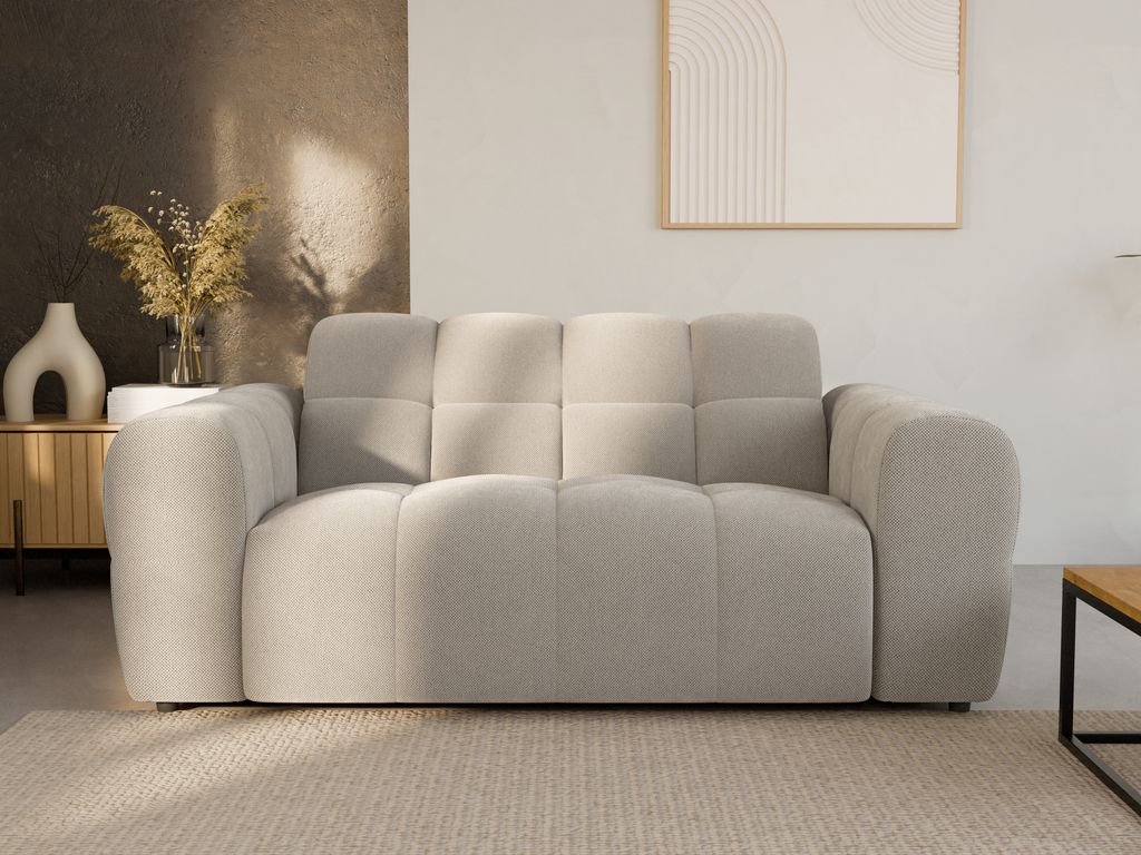 LetSit Sofa Andrea 2 Curio 2-Sitzer Sofa Couch Zierpolsterung Freistehendes Lounge Sofa Bequem zum Entspannen Für Wohnzimmer Wartezimmer Büro Beige