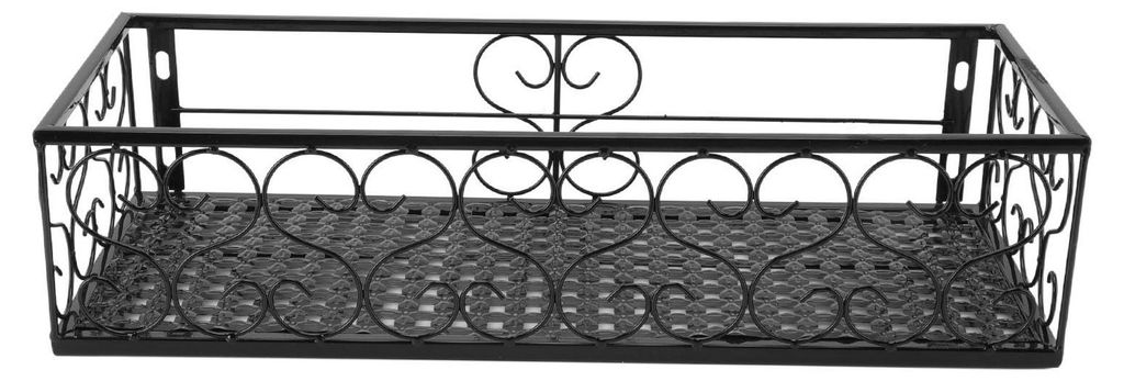 Balkon Blumenregal Hängend Blumentopf Aufhänger Hängend Schmiedeeisen Zaun Indoor Fensterbank Sukkulenten Regal Geeignet für 6,5cm Geländer