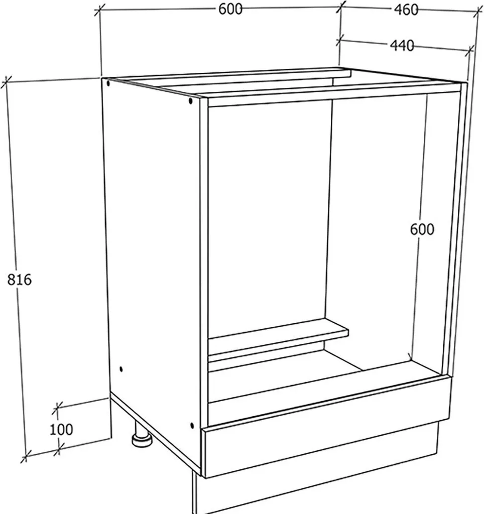 Mobili da cucina Arredamento e forno Fasola Bianco / Antracite A. 82 x L. 60 x P. 46 cm - 4