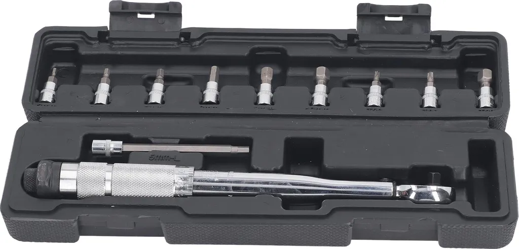 Jeu de Clés à Cliquet Dynamométrique 5-25 Nm - Carré 1/4" Réversible